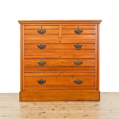 Antique Edwardian Satinwood Chest Of Drawers (M-5034) • £595