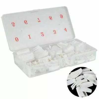 500PCS/ Box Clear Solid Natural French False Acrylic Nail Art Tips UV Gel DIY • $9.99