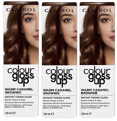 Clairol Colour Gloss Up Conditioner Warm Caramel Brownie - 3 PACK • £13.99