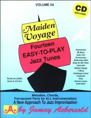 Vol. 54 Maiden Voyage: Fourteen Easy-To-Play Jazz Tunes (Book & CD Set)  - GOOD • $14.99