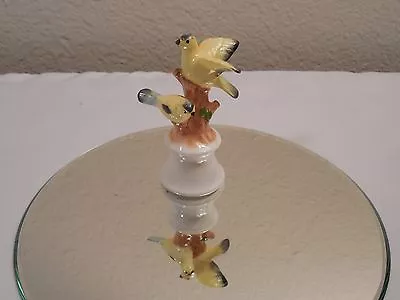 Old Maruri Masterpiece Bone China 2 Yellow & Black Birds Figurine ~ 2 5/8  Tall • $12.99