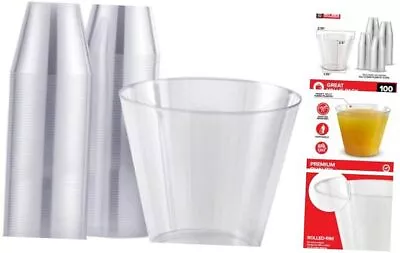  (100 Count) 5 Oz Clear Hard Plastic Cups For Party 100 Pack 5.0 Ounces • $23.05