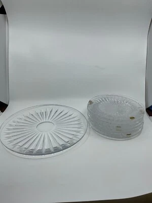 $38.88 • Buy Val St Lambert 5 3/4  Balmoral Cut Snack /bread Plates-set Of 6