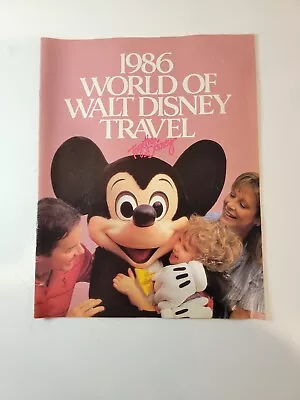 Vintage 1986 World Walt Disney Travel Vacation Brochure Guide Epcot Mickey Mouse • $14.99