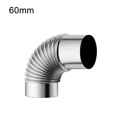 £8.99 • Buy Stainless Steel 90° Elbow Chimney Liner Bend Multi Flue Stove Pipe 60/70/80mm
