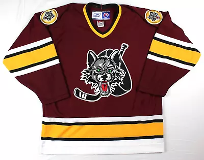 Chicago Wolves Reebok CCM AHL Minor League Hockey Jersey Size Large • $74.99