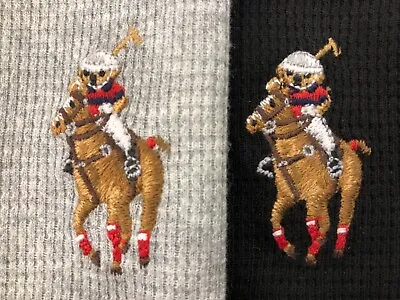 Polo RALPH LAUREN Men’s Shirt Polo Bear Thermal Long Sleeve Waffle Knit L XL XXL • $45