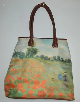 GALLERIA Monet Floral Field Tote Bag Purse Shoulder Bag • $11.98