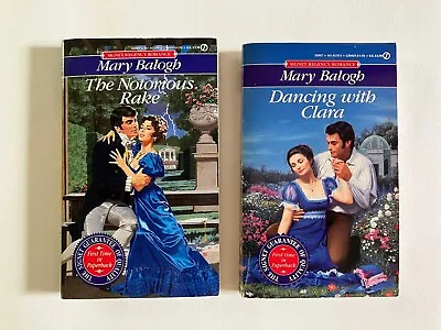 MARY BALOGH Lot 2 Signet Regency 1st Print Historical Romance DANCING WITH CLARA • $29.99