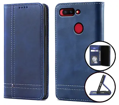 Oppo R11s Pu Flip Leather Wallet Case Card Slot Kickstand Magnet • $8.50
