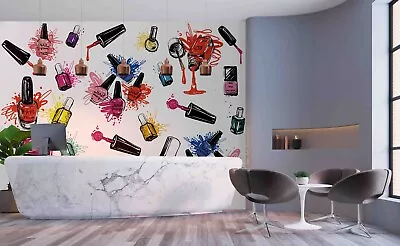 3D Nail Polish Nail Salon Wall Murals Wallpaper Murals Wall Sticker Wall • $128.41
