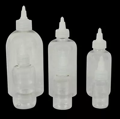 £4.35 • Buy Clear (PET BOSTON) Plastic Bottles & White (TWIST TOP) NOZZLES 24 Hour Dispatch