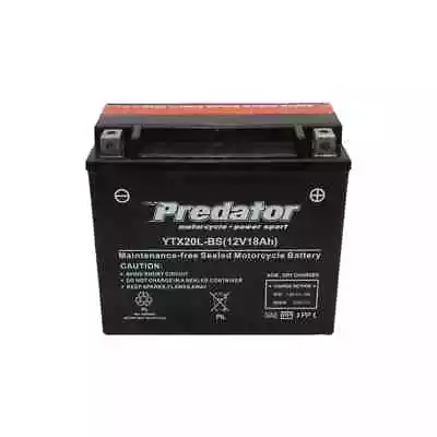 YTX20L-BS 12V Predator Motorcycle Battery • $119.90