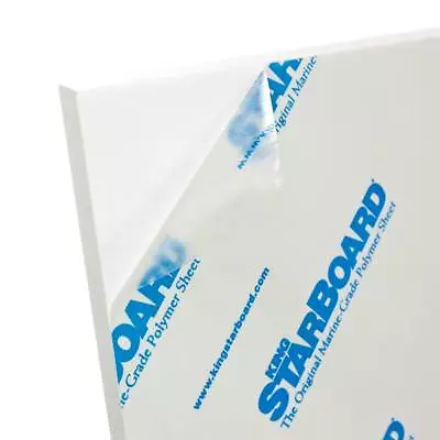 $36.62 • Buy White King Starboard HDPE Polymer Plastic Sheet 1/4” Thick You Pick The Size