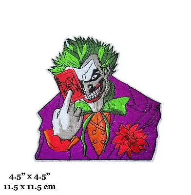 The Joker Card Comic Book Movie Villain Character Embroidered Iron On Patch • $4.99