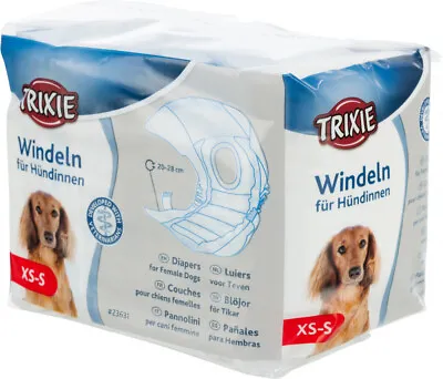 £8.57 • Buy Trixie Female Dog Diapers Nappies Pants 12 Pack Disposable Bitch Heat In Season