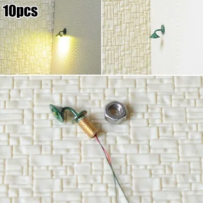 £9.01 • Buy 10 Pcs OO / HO Gauge LED Wall Lights Model Street Lamps Railway Lamp Posts
