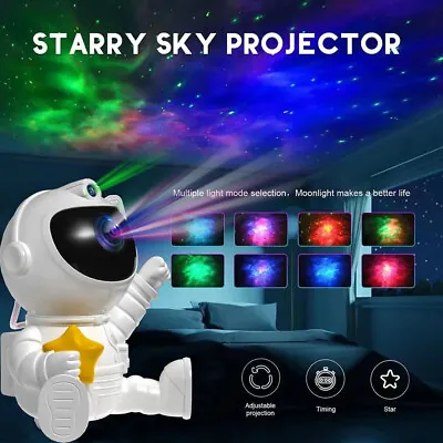 Astronaut Projector Galaxy Starry Sky Night Light Ocean Star LED Lamp +Remote • £20.95