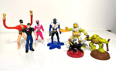 Super Hero Figure Lot 2012 McDonalds Toy Ninja Turtles Power Rangers Cake Topper • $10.75