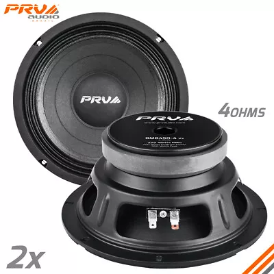 2x PRV Audio 8MB450-4 8  Midbass PRO Audio Speaker 450 Watts 4 Ohms - PRV 8MB • $71.82