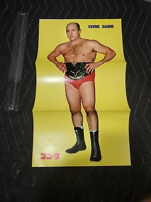 March 1972 Gong Magazine Wrestling Poster 18 X 10  Verne Gagne Super Color Rare • $30