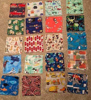 Lot Of  20 - 5” Square I SPY”boy’s QUILT Fabric FREE SHIPPING • $11.89