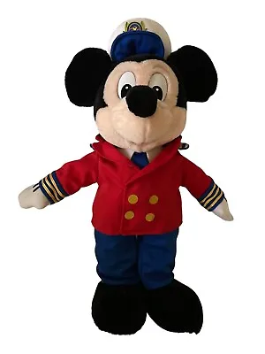 MICKEY MOUSE SAILOR CRUISE LINE DISNEY PLUSH STUFFED FIGURE RED SHIRT Vintage • $14