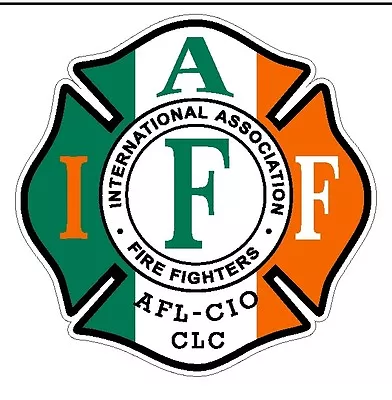 4  IAFF Decal Exterior Mount Irish Flag Pattern Please Read Auction • $3.50
