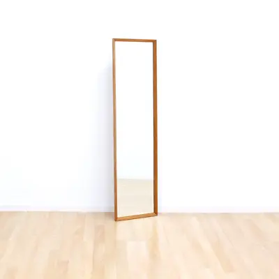 Mid Century Long Teak Wall Mirror • $600