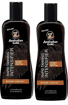 2 Australian Gold Rapid Tanning Intensifier Lotion~Tea Tree Oil~Aloe  8.5 Oz • $19.95