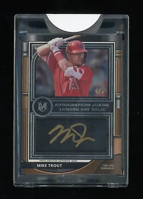 2021 Topps Museum Mike Trout Auto Autograph Jumbo Lumber Bat Relic 4/5 ANGELS • $1699.99