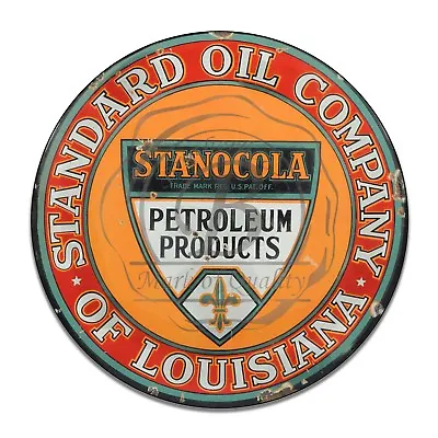 Vintage Design Sign Metal Decor Gas And Oil Sign - Louisiana Standard Oil • $22.95