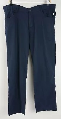 Onia Men's 36 X 26 Navy Blue Linen Blend Lightweight Cropped Ankle Summer Pant • $24.95