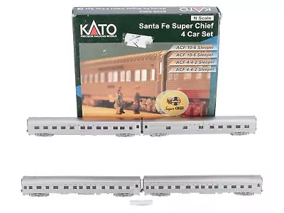 Kato 106-6003 N Scale Santa Fe Super Chief 4-Car Passenger Set NIB • $166.14