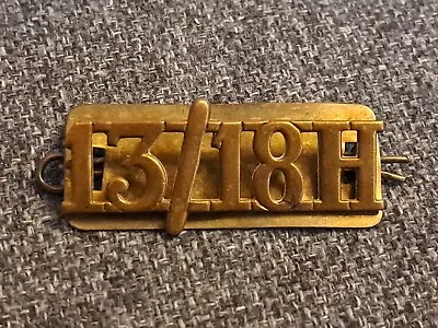 13th 18th Hussars Shoulder Title Badge 13/18 • £8