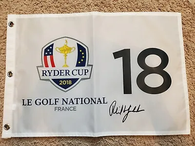 2018 Ryder Cup Signed Phil Mickelson Flag Le Golf National France • $299.99