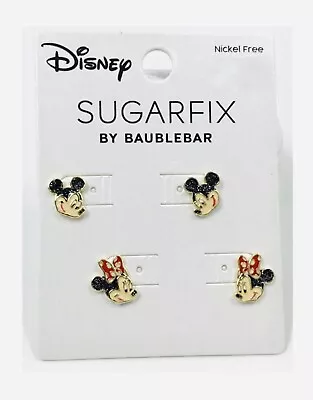 SUGARFIX By BaubleBar Disney Minnie & Mickey Mouse Earrings Studs - New • $24.99