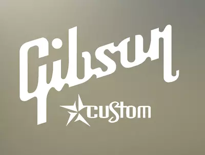 (2) 12  GIBSON Guitar CUSTOM Case Vinyl Decal Sticker Any Size Color Surface S49 • $15