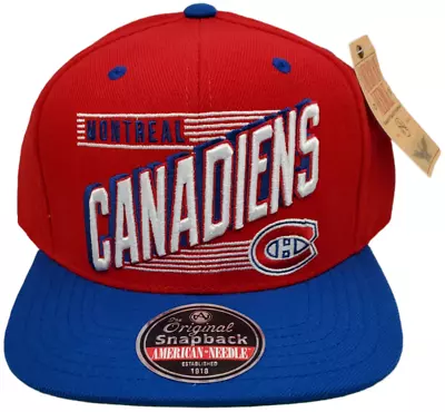 Montreal Canadiens Snapback Flat Bill Stitched Logo Escalator Red/Royal • $34.99