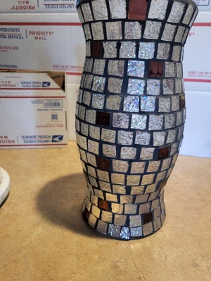 $9 • Buy Mosaic Glass Hurricane Chimney Lamp Shade/ Candle Cover