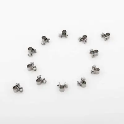 12pcs 6-8mm 1/4 -5/16  304 Stainless Steel Mini Hose Clamps Clips For Fuel Pipe • $13.38