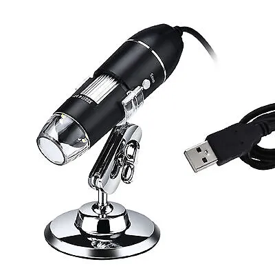 $16.01 • Buy 1600X Handheld Digital Microscope Desktop Microscope 8 LED With Stand F0M9