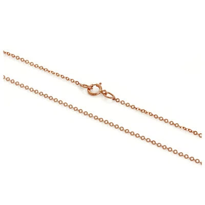 £41 • Buy 9ct Rose Gold Hammered Trace Chain 16 - 24 Inches