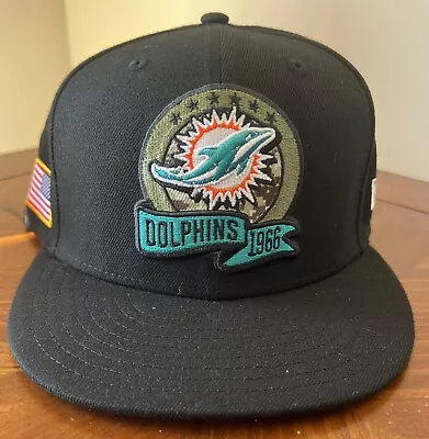 Miami Dolphins Football Cap - Size 7 5/8 - Salute The Heroes Hat - New & Unworn • $76.91