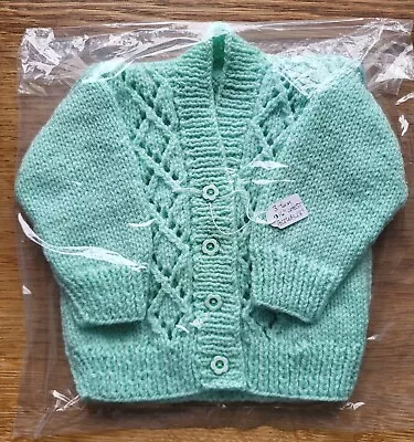 Baby Cardigan 3-6 Months - Mint - Hand Knitted - NEW • £5
