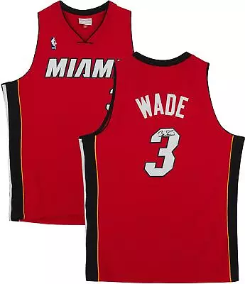 Dwyane Wade Miami Heat Autographed Red Mitchell & Ness 2005-2006 Swingman Jersey • $499.99