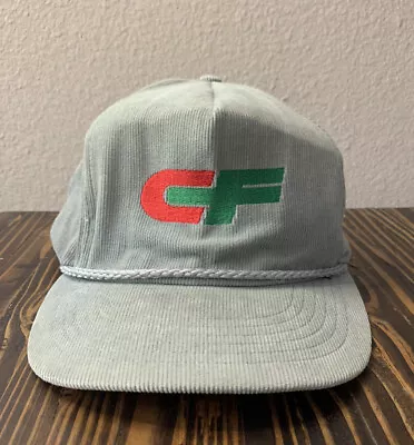 Vtg Central Freight CF Trucking Snapback Baseball Hat Cap Corduroy Made In USA • $6.99