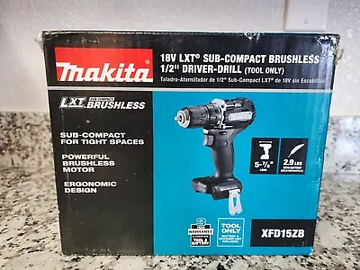 Makita 18V LXT Sub-Compact Brushless Cordless 1/2  Driver Drill XFD15ZB Tool Onl • $105