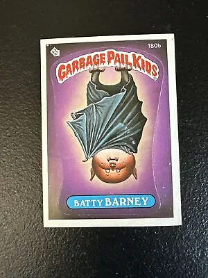 1986 Vintage Topps Garbage Pail Kids Series 5 Batty BARNEY #180b Card • $3.41