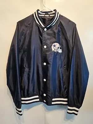 Vtg Dallas Cowboys NFL Football Varsity Snap Jacket Coat Mens Medium Texas • $64.95